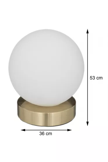Atmosphera Lampka nocna Dris Gold kula 16 cm