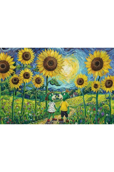 Puzzle Spacer w�r�d s�onecznik�w 100 el. Inspired By Art Rodzina Treflik�w 16560
