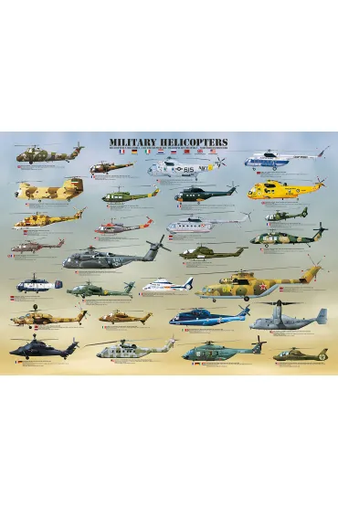 Puzzle 1000 el. Helikoptery Eurographics
