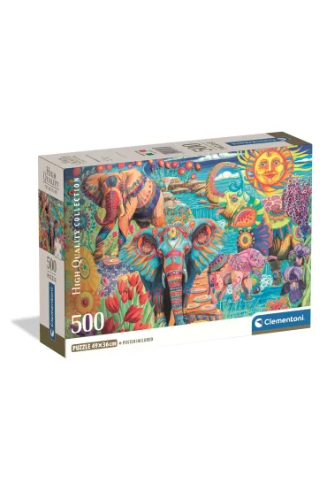 Puzzle 500 el. Elephants' Carnival Clementoni