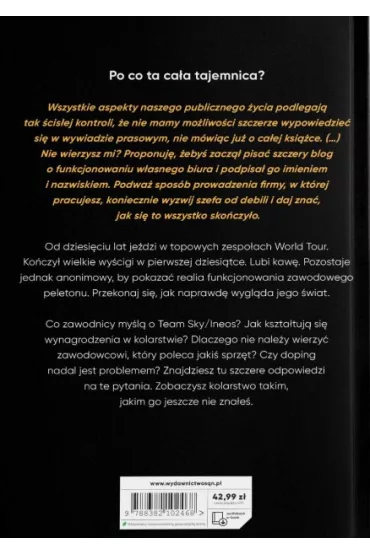 Anonimowy kolarz. Prawdziwe �ycie w zawodowym peletonie - Anonimowy Kolarz