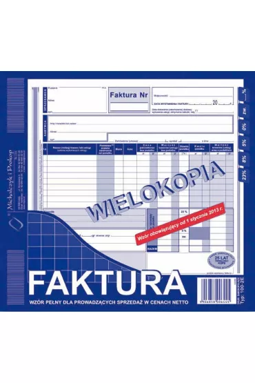 Michalczyk i Prokop Druk Faktura netto wielokopiuj�ca A4