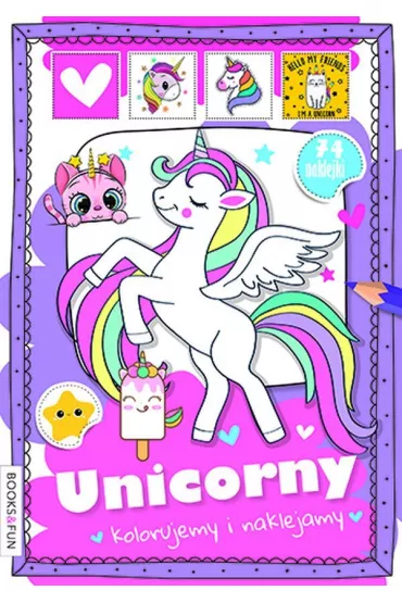 Kolorujemy i naklejamy. Unicorny