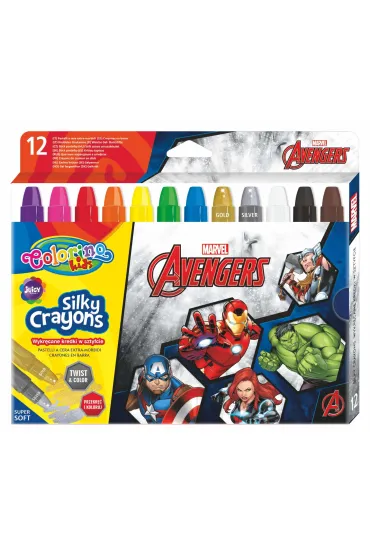 Patio Kredki �elowe wykr�cane Colorino Kids Avengers 12 kolor�w