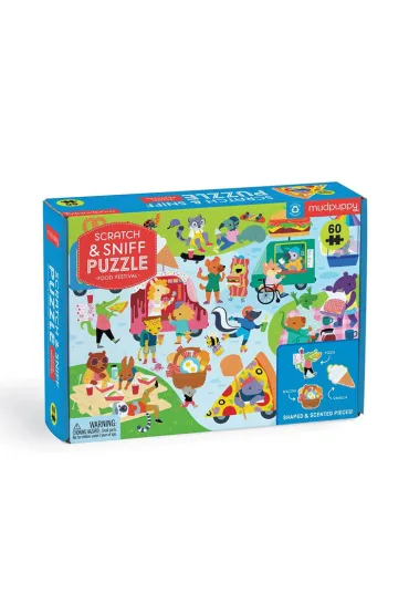 Puzzle sensoryczne z elementami zapachowymi Festiwal smak�w 60 el. 4+ Mudpuppy