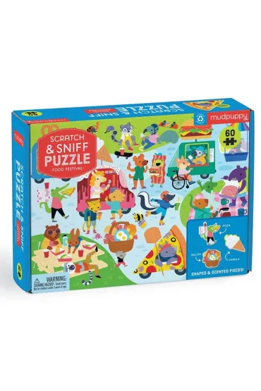 Puzzle sensoryczne z elementami zapachowymi Festiwal smak�w 60 el. 4+ Mudpuppy