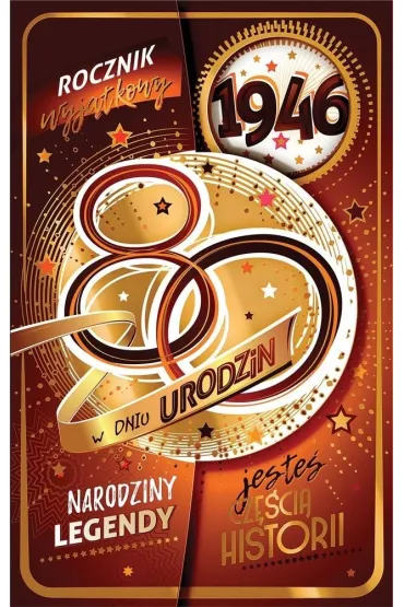 AbCard Kartka okoliczno�ciowa Urodziny 80