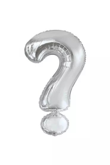 Amscan Balon foliowy znak ? Srebrny 53x86cm