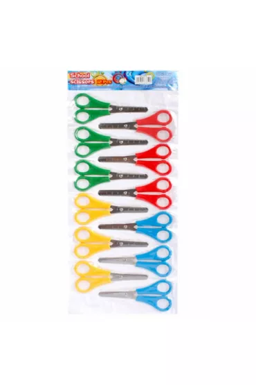 Starpak No�yczki metalowe z plastikowym uchwytem w etui 12 szt.