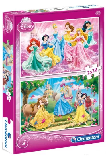 Puzzle 2x20 el. Princesses 07014 Clementoni