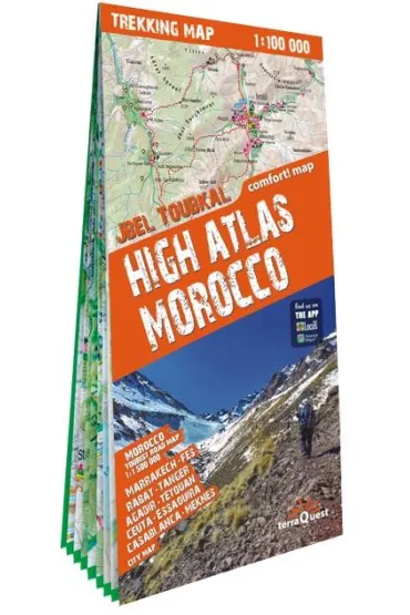 High Atlas Morocco trekking map 1:100 000 laminat 2024