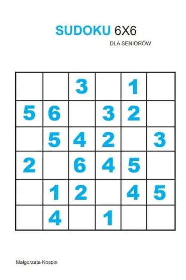 Sudoku 6x6 dla senior�w