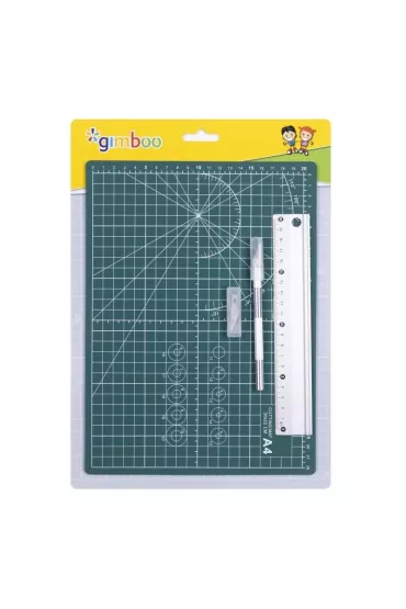 Gimboo Mata do ci�cia A4 + linijka aluminiowa 20cm, no�yk