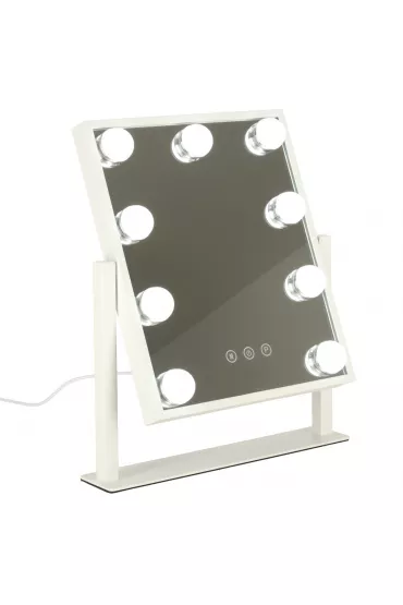 Lusterko do makija�u kosmetyczne pod�wietlane 9 LED Hollywood z 9 �ar�wkami USB 25 x 30 cm