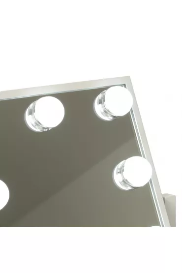 Lusterko do makija�u kosmetyczne pod�wietlane 9 LED Hollywood z 9 �ar�wkami USB 25 x 30 cm