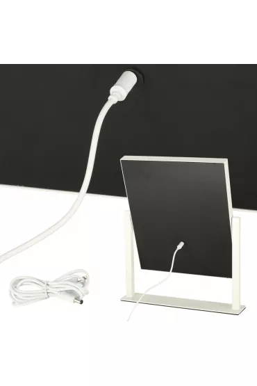 Lusterko do makija�u kosmetyczne pod�wietlane 9 LED Hollywood z 9 �ar�wkami USB 25 x 30 cm