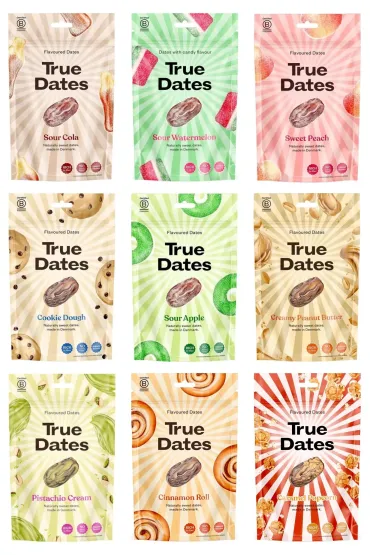 True Dates Zestaw smakowych daktyli 9 x 100 g