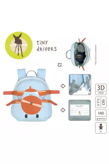 Lassig Plecak mini Tiny Drivers Samolot