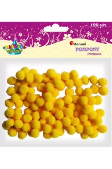 Titanum Pompony dekoracyjne ��ty 120 szt.