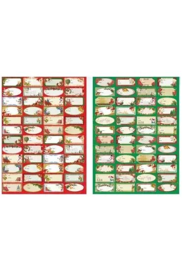 Brewis Naklejki na prezenty z brokatem 29x40cm