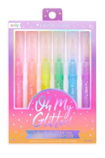 Ooly Flamastry z brokatem Oh My Glitter 6 szt.