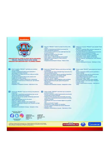Budzik z projektorem Lexibook Psi Patrol RP500PA