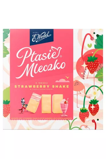 E.Wedel Ptasie Mleczko o smaku Strawberry Shake 360 g