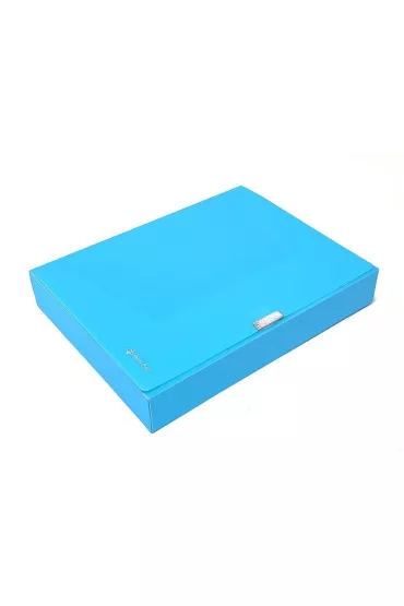 Panta Plast Teczka A4 box neon niebieska 55 mm