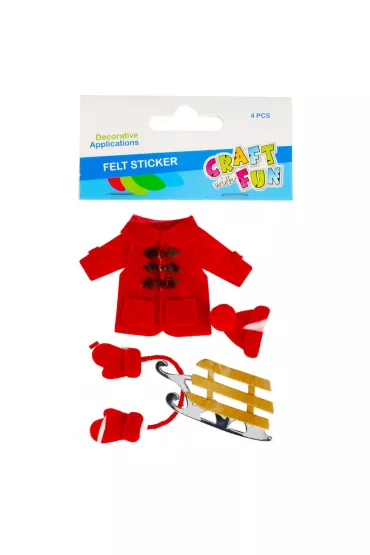 Craft with Fun Ozdoba dekoracyjna filcowa samoprzylepna Bo�e Narodzenie Zima 480859