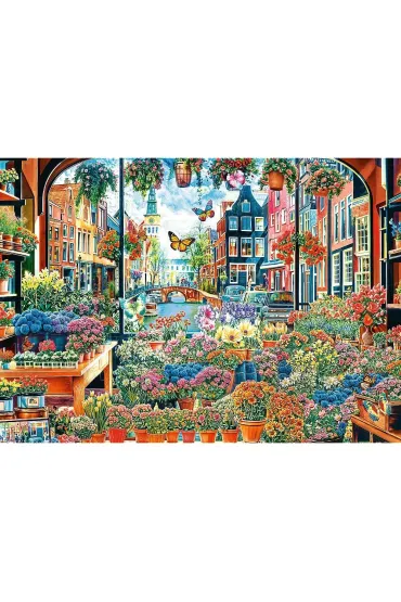 Puzzle 2000 Kwiaciarnia w Amsterdamie TREFL