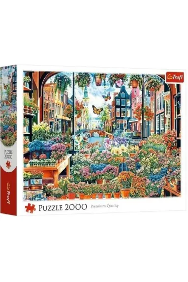 Puzzle 2000 Kwiaciarnia w Amsterdamie TREFL