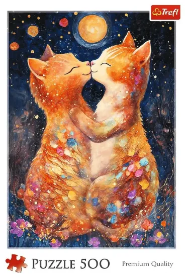 Puzzle 500 el. Poca�unek w �wietle ksi�yca Trefl