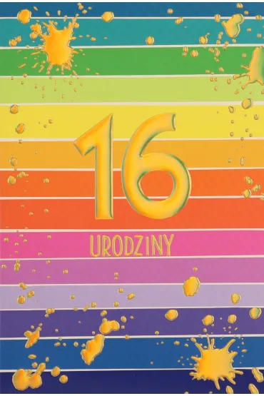 Karnet okazjonalny B6 z kopert� 16 Urodziny PAN DRAGON HM200-3195