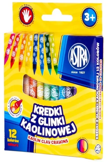 Astra Kredki z glinki kaolinowej 12 kolor�w