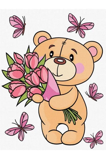 Malowanie po numerach - Uroczy mi� 30x40cm Ideyka