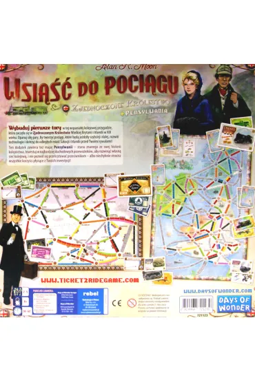 Wsi��� do Poci�gu. Kolekcja Map 5. Zjednoczone Kr�lestwo i Pensylwania - Alan R. Moon