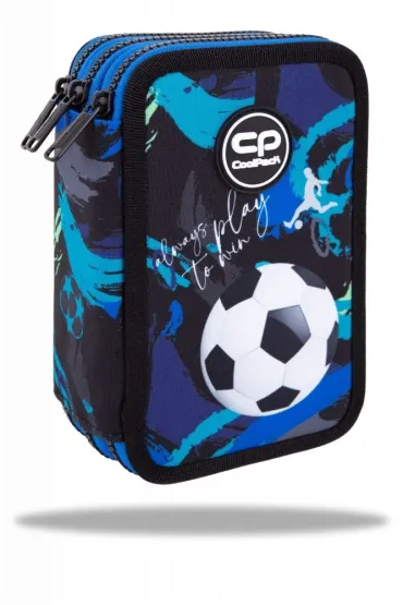 Coolpack, Pi�rnik potr�jny z wyposa�eniem Jumper 3 - Football Navy (F067967)