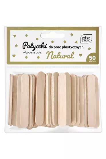 Interdruk Naturalne patyczki do prac plastyczny 65x10mm
