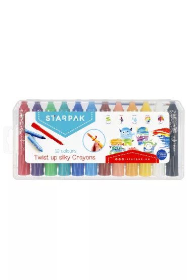Starpak Pastele olejne wykr�cane 12 szt.