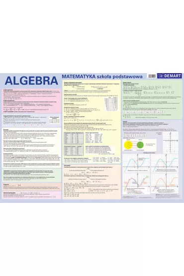 Matematyka. Algebra. Szko�a podstawowa. Plansza edukacyjna na �cian� i biurko + ksi��eczka edukacyjna