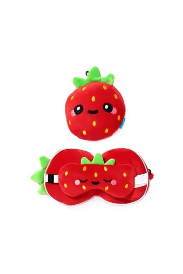 Puckator Poduszka podr�na i maska na oczy Strawberry