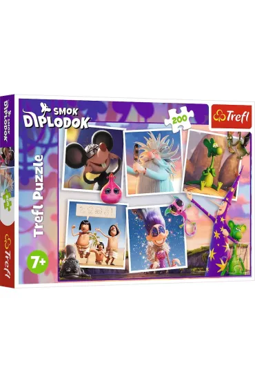 Puzzle 200 el. Przygody Smoka Diplodoka Trefl