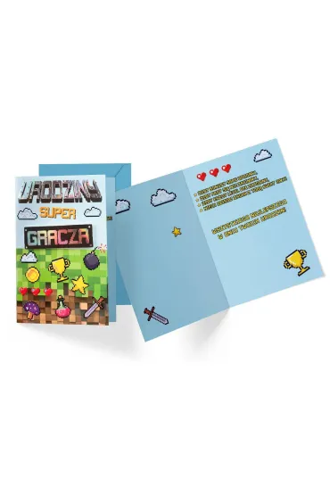 Kukartka Karnet Urodziny Super Gracza