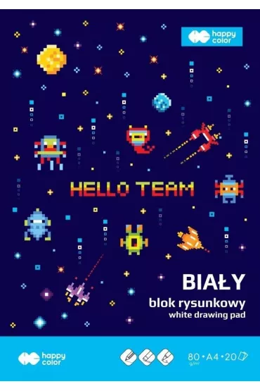 Blok rysunkowy A4/20K Pixi bia�y HAPPY COLOR