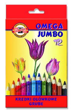 Koh-I-Noor Kredki Omega Jumbo 12 kolorw