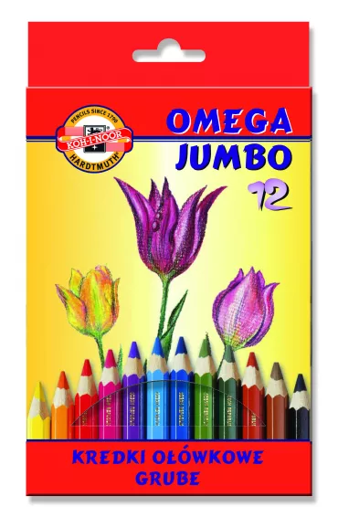 Koh-I-Noor Kredki Omega Jumbo 12 kolor�w