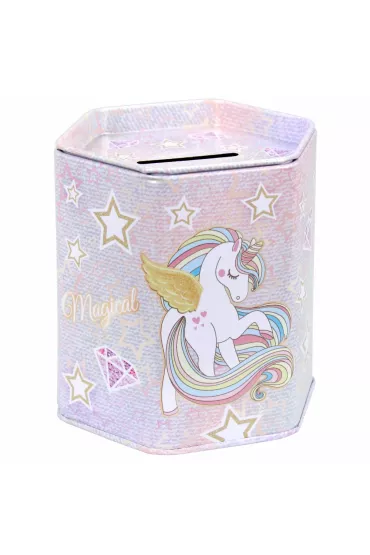 Skarbonka metalowa sze�ciok�tna Unicorn Starpak