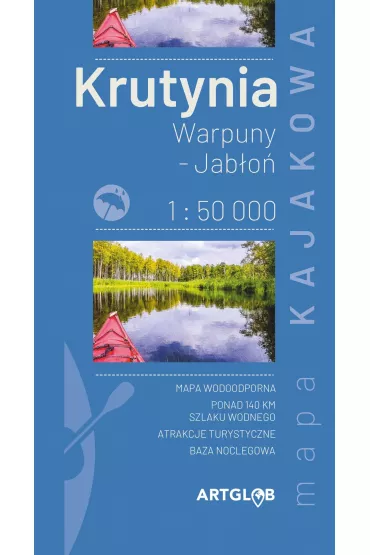 Mapa Krutynia, Warpuny, Jab�o� 1:50 000