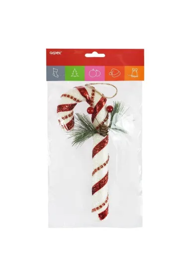 Arpex Ozdoba choinkowa Laska brokatowa BN6747 15 x 23 cm