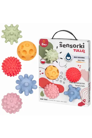 Sensorki Tullo Pi�ki sensoryczne 5 szt. bez dziurki pastelowe